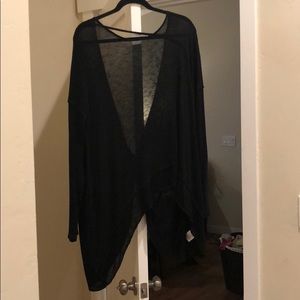 Black open back sweater